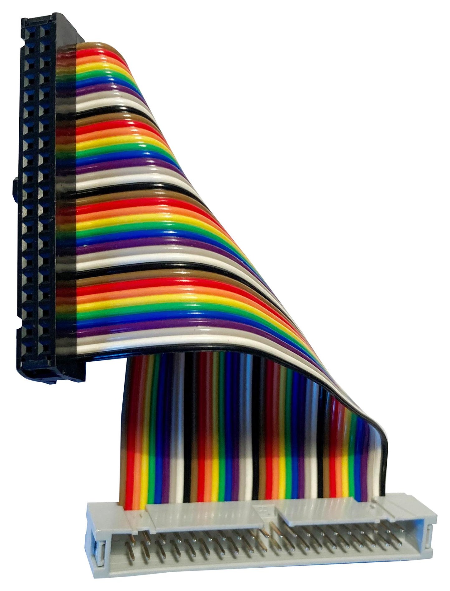 GPIO IDC 40 Ways plug to receptacle ribbon cable (for side by side MiSTer + Analog IO setups)