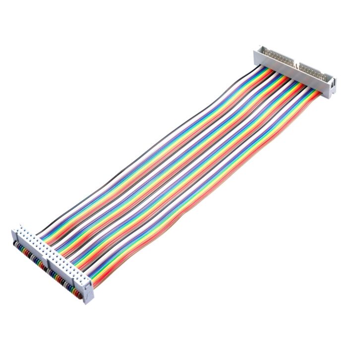 GPIO IDC 40 Ways plug to receptacle ribbon cable (for side by side MiSTer + Analog IO setups)